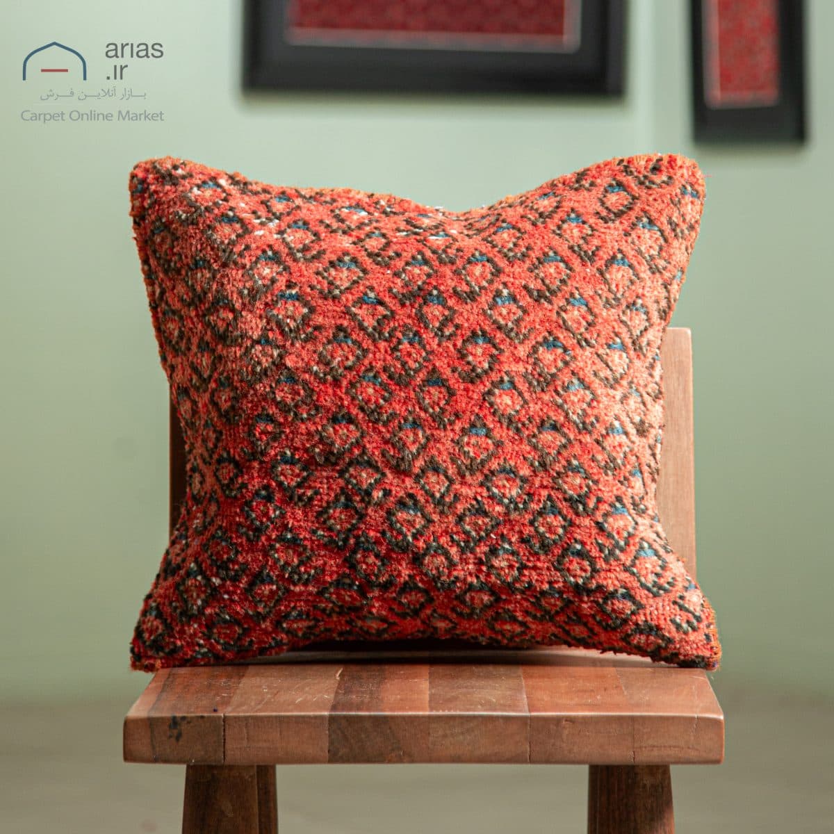 کوسن فرش دستبافت اراک 60 ساله کد A26275