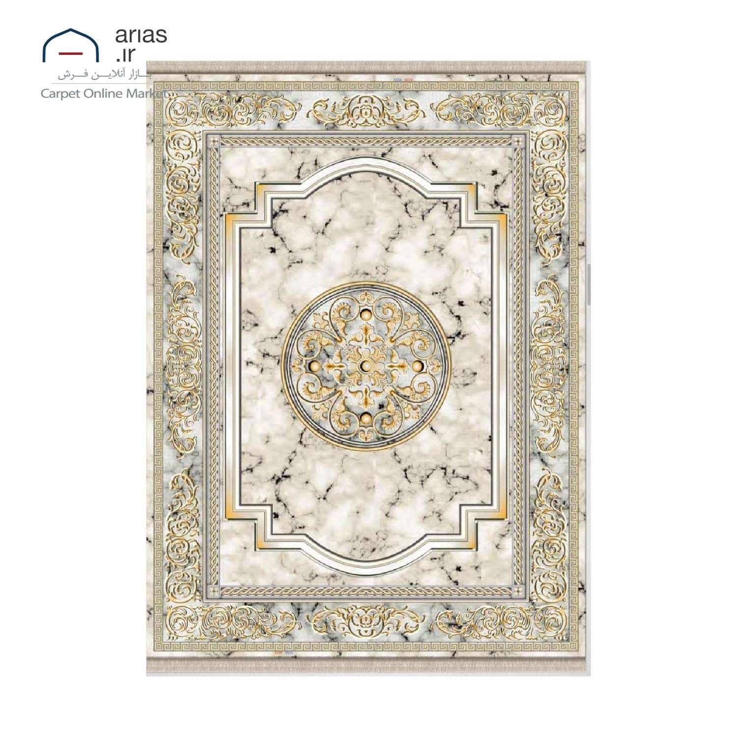 فرش ماشینی کلاسیک آریاس 1200 شانه کد M23452 — تصویر ۲