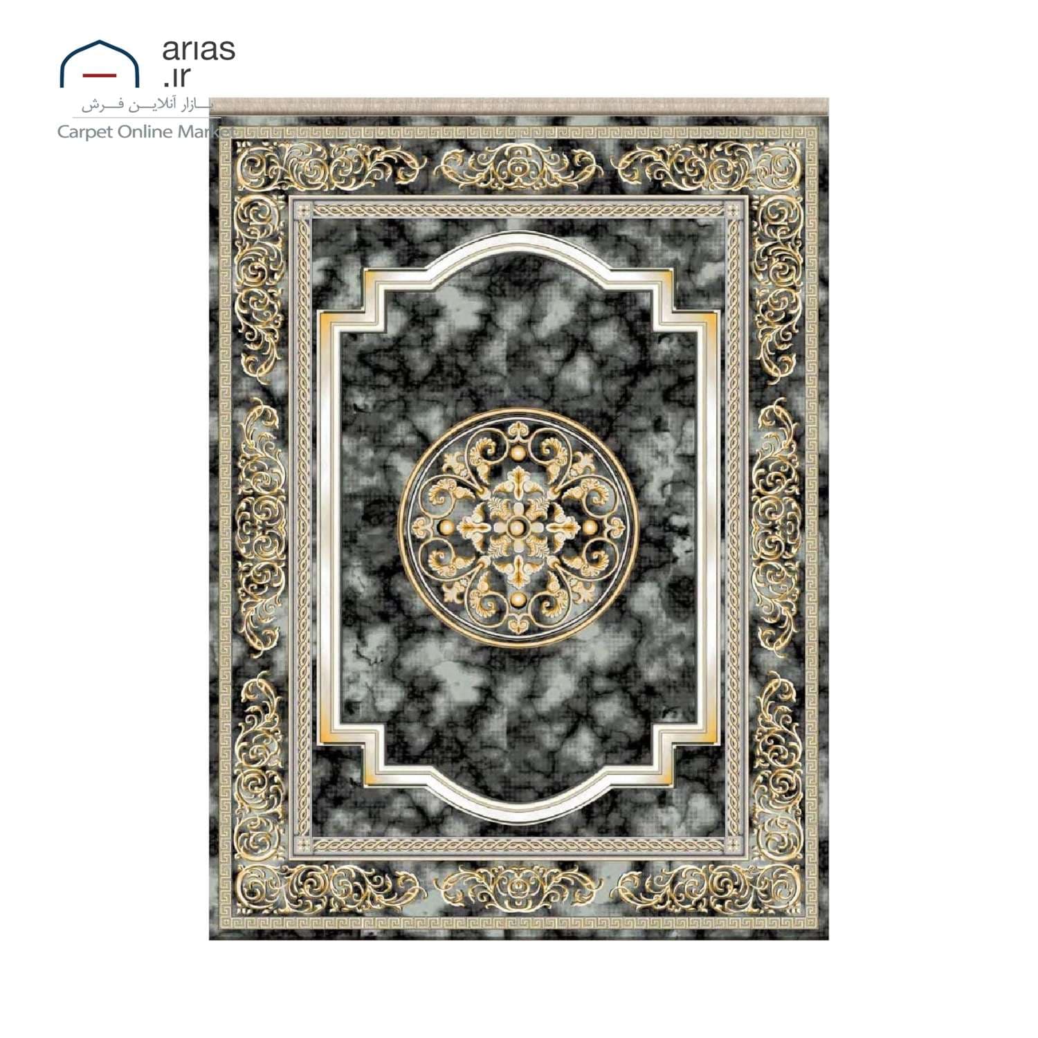 فرش ماشینی کلاسیک آریاس 1200 شانه کد M23450
