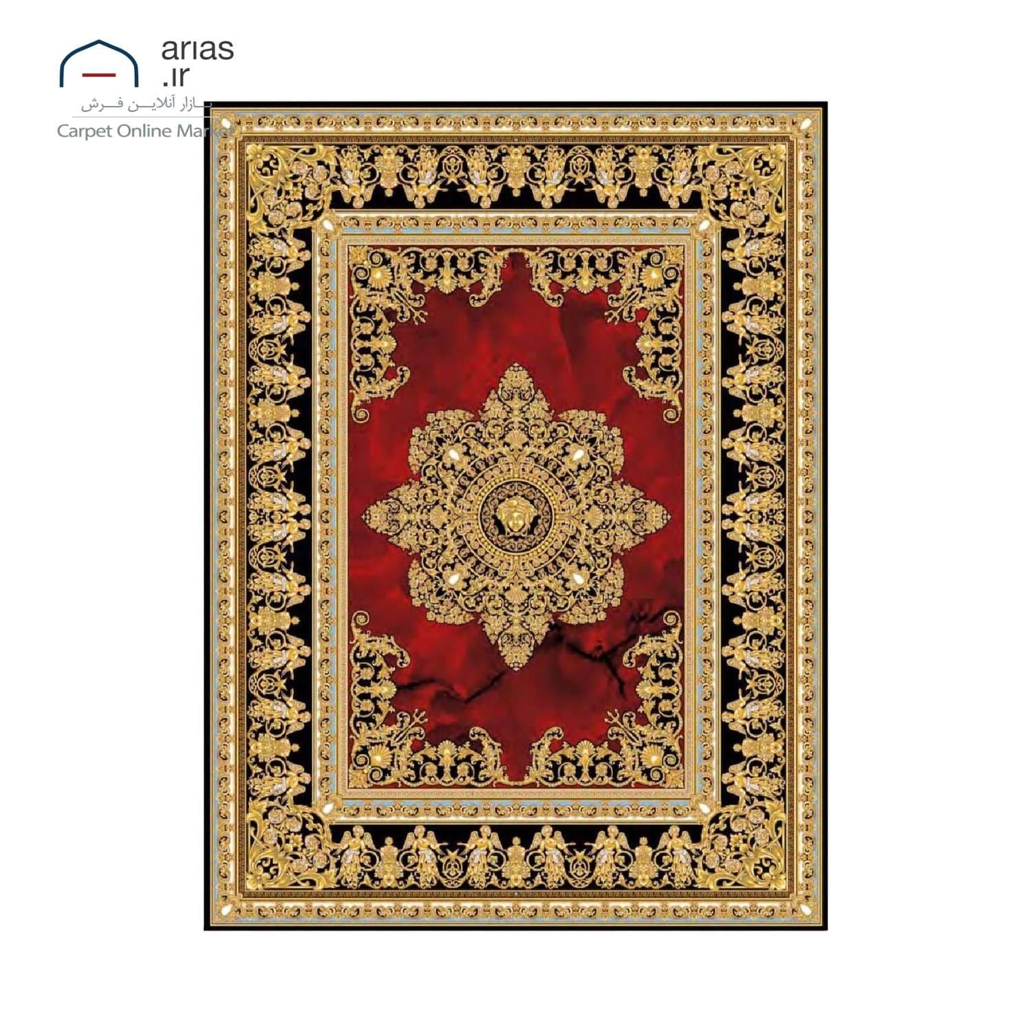 فرش ماشینی کلاسیک آریاس 1200 شانه کد M23438