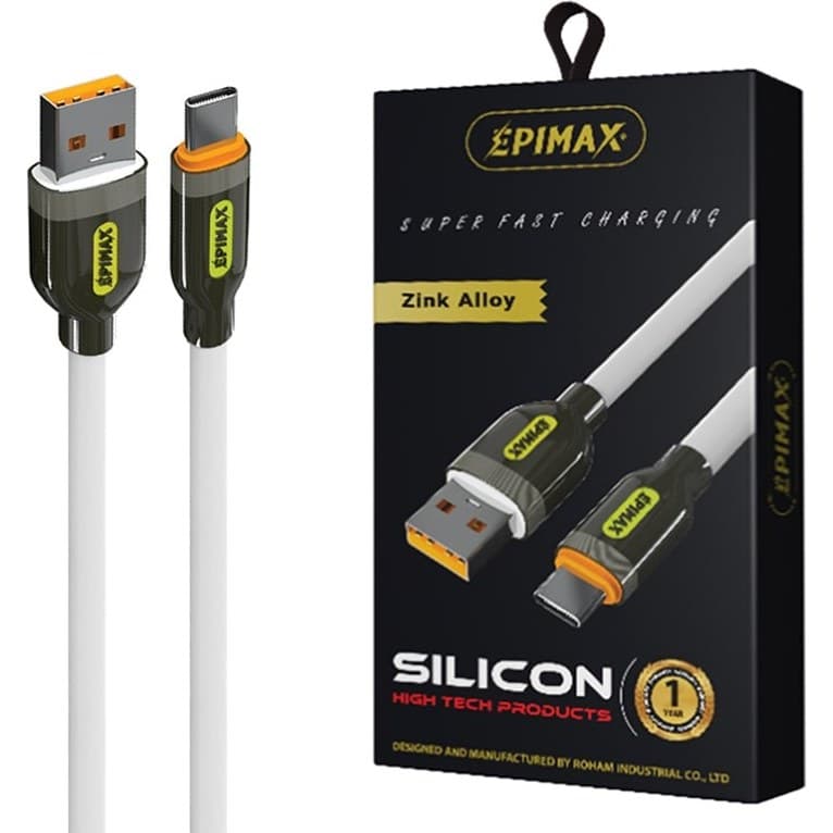 کابل شارژ سیلیکونی تایپ سی اپیمکس EPIMAX EC-125 — تصویر ۶