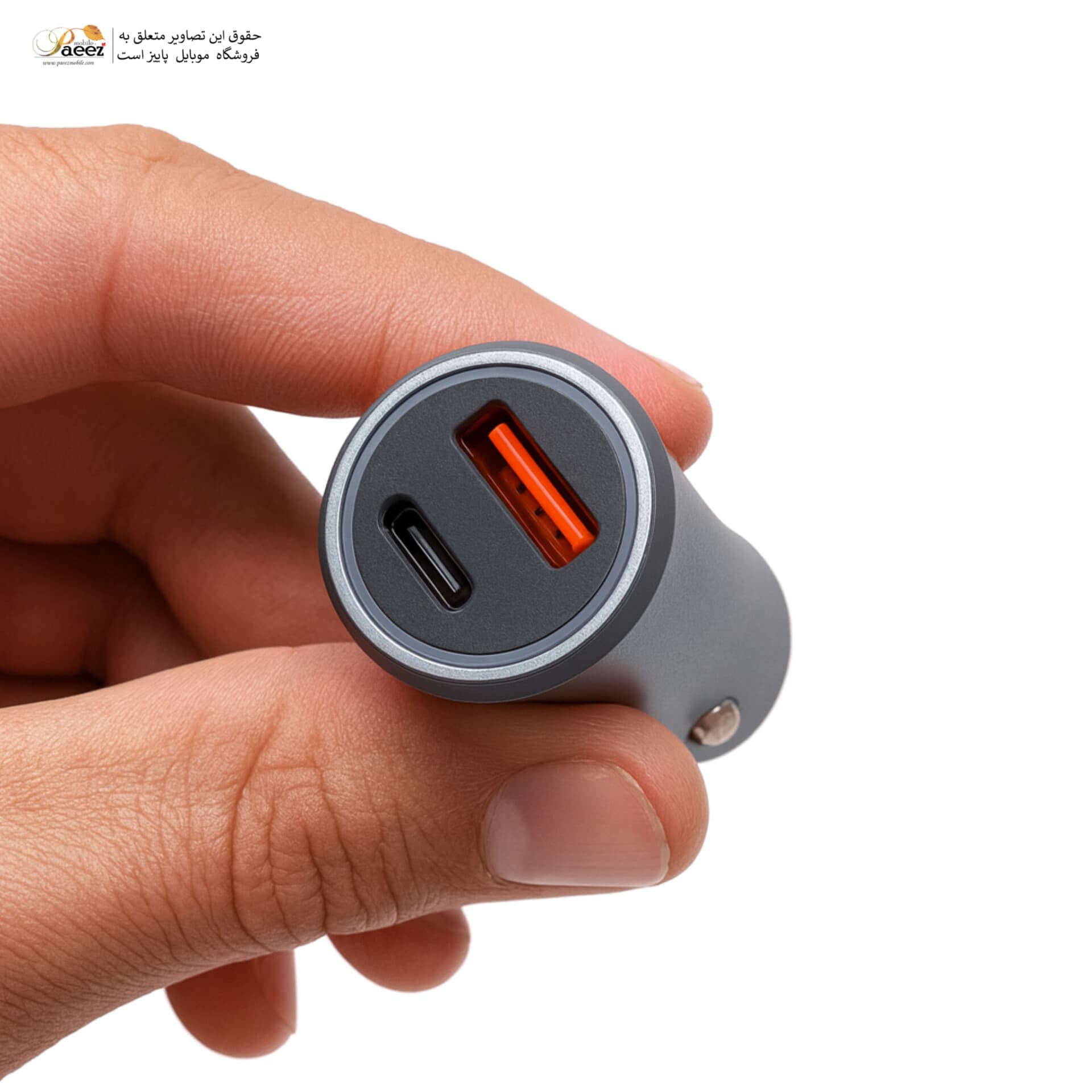⚡🚗 شارژر فندکی معلم نوین 48 وات (USB-C + USB-A) | شارژ فوق‌سریع در خودرو 🔥 — تصویر ۳