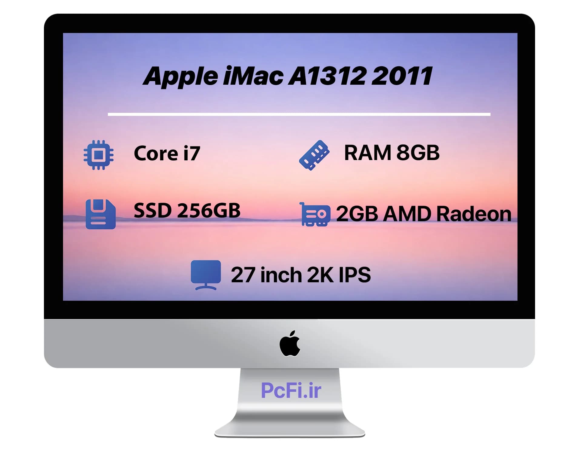 Apple iMac A1312 27″ 2K 2011 | i7-RAM 8GB-SSD 256GB-VGA 2GB