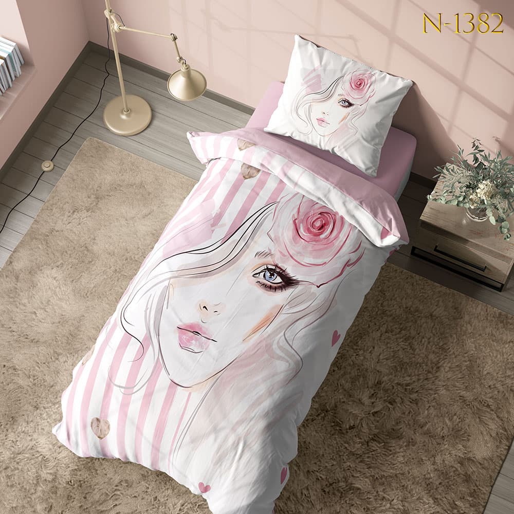 روتختی دخترانه طرح رخ فانتزی N-1382