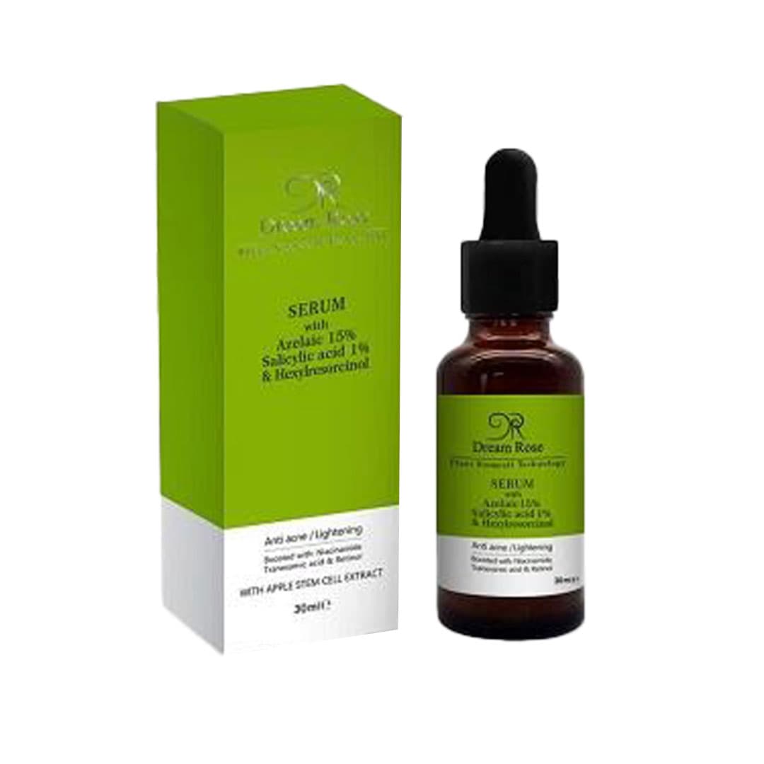 سرم آنتی آکنه و روشن کننده آزلائیک اسید 15% و سالیسیلیک 1% دریم رز