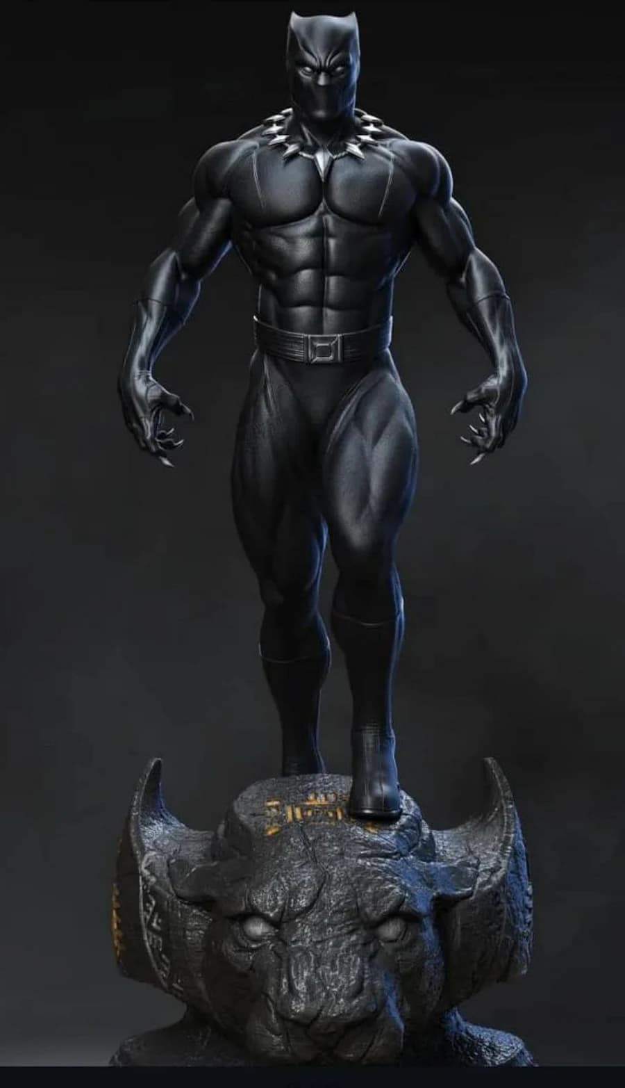 🐾 فیگور بلک پنتر (Black Panther) | مارول | ارتفاع ۳۱ سانتی‌متر | +PLA — تصویر ۹