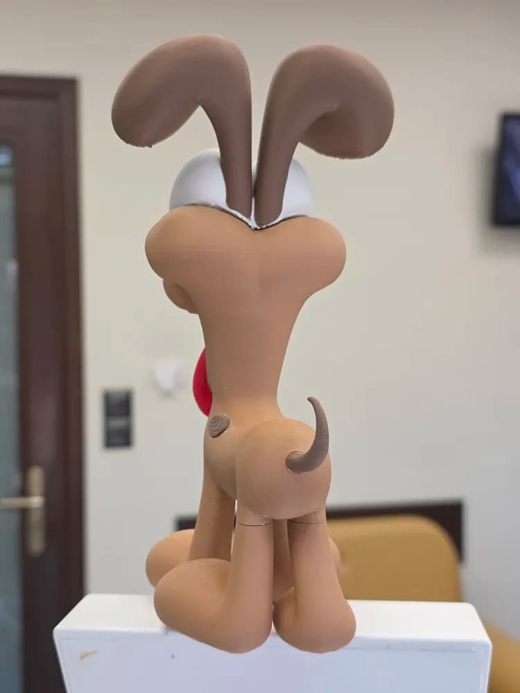 🐶 فیگور اودی (Odie) | چاپ سه‌بعدی رنگ‌شده | +PLA | ارتفاع ۱۹ سانتی‌متر — تصویر ۸