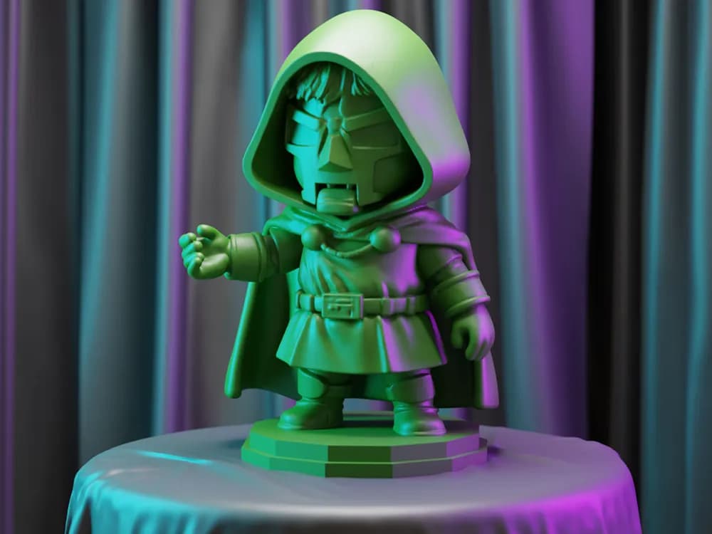 🦹‍♂️ فیگور دکتر دوم (Dr. Doom) | چاپ سه‌بعدی +PLA | ارتفاع ۱۵ سانتی‌متر