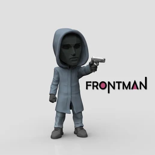 🖤 فیگور فرانت‌من (Frontman) سریال بازی مرکب | چاپ سه‌بعدی با PLA+ — تصویر ۲