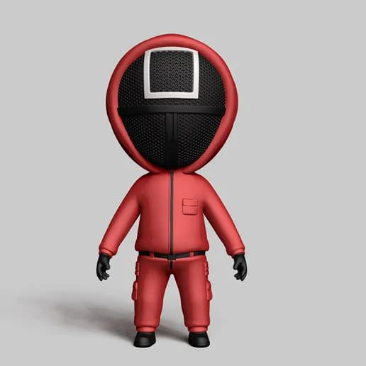 🟥 پک فیگور سه‌تایی سربازان اسکویید گیم | Squid Game Guards Pack (PLA+) — تصویر ۳