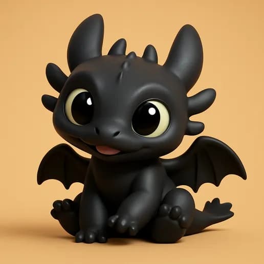 🐉 فیگور اژدها بی‌دندان Toothless | مدل PLA+ دست‌ساز و سه‌بعدی — تصویر ۸