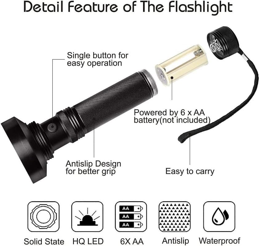 چراغ قوه یو وی (UV) مدل 100LED — تصویر ۱۲