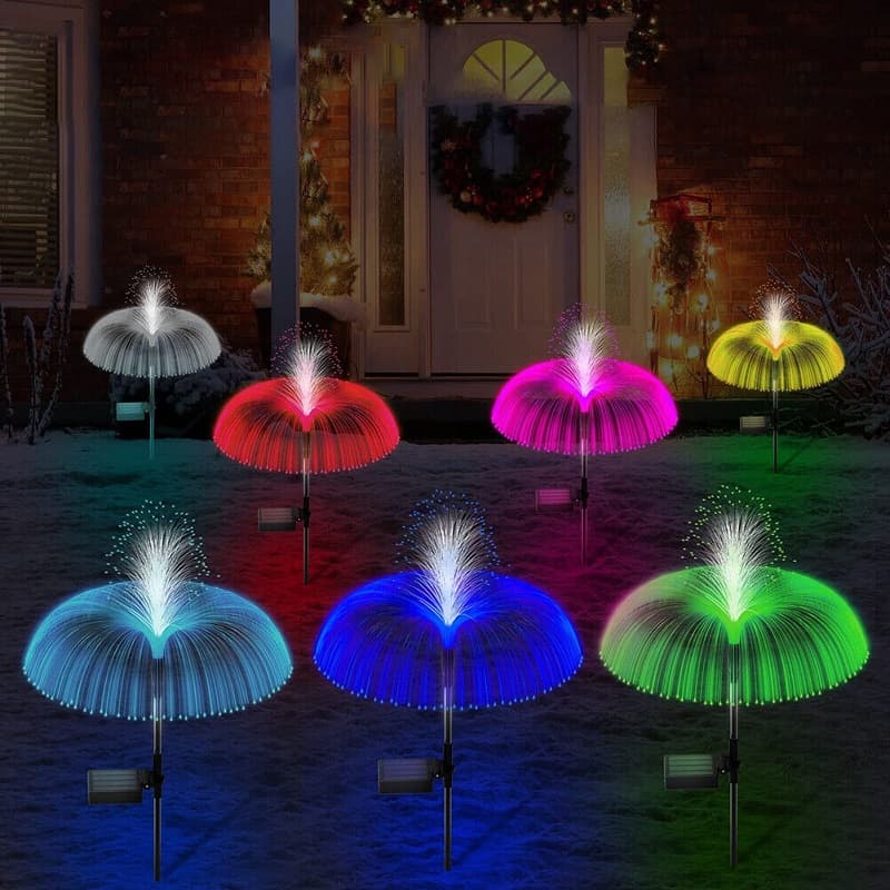 چراغ باغچه‌ای خورشیدی آبشاری RGB — تصویر ۳