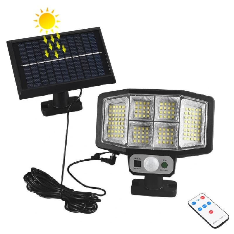 چراغ خورشیدی دیواری با پنل جدا مدل 146SMD