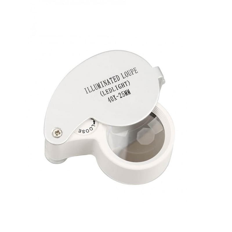 ذره بین تاشو چراغدار 40X مدل MG21011