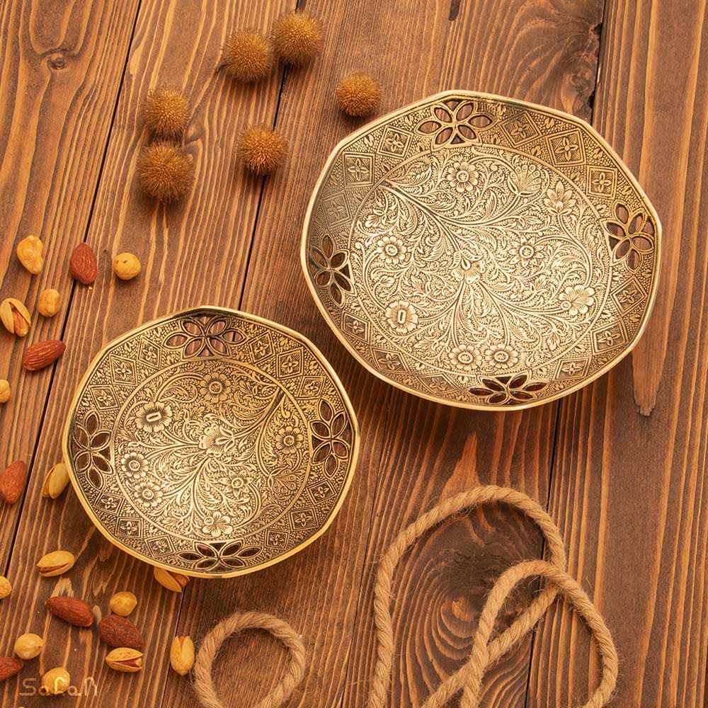 ست پذیرایی برنجی آنتیک کد 460