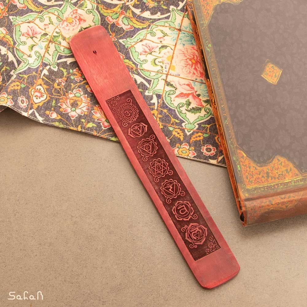 عود سوز چوبی هفت چاکرا رنگی — تصویر ۲