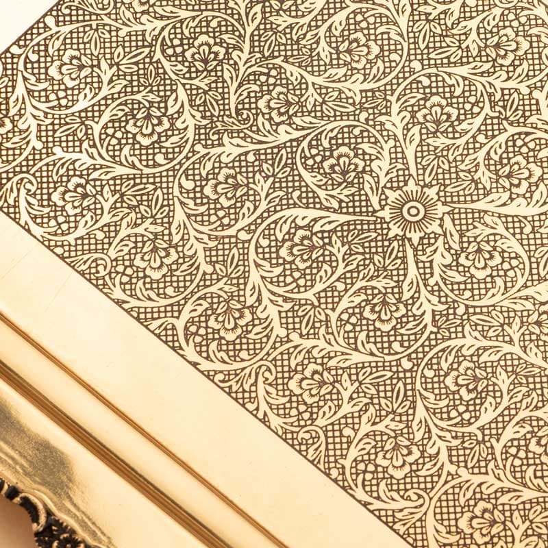 سینی مهمان برنجی آنتیک دسته دار مربعی سایز 3 — تصویر ۶
