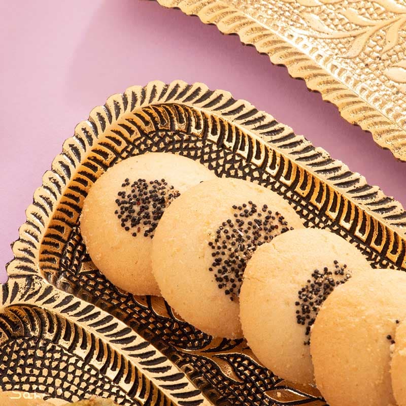 اردو خوری برنجی آنتیک مدل مربع دوقلو — تصویر ۱۱