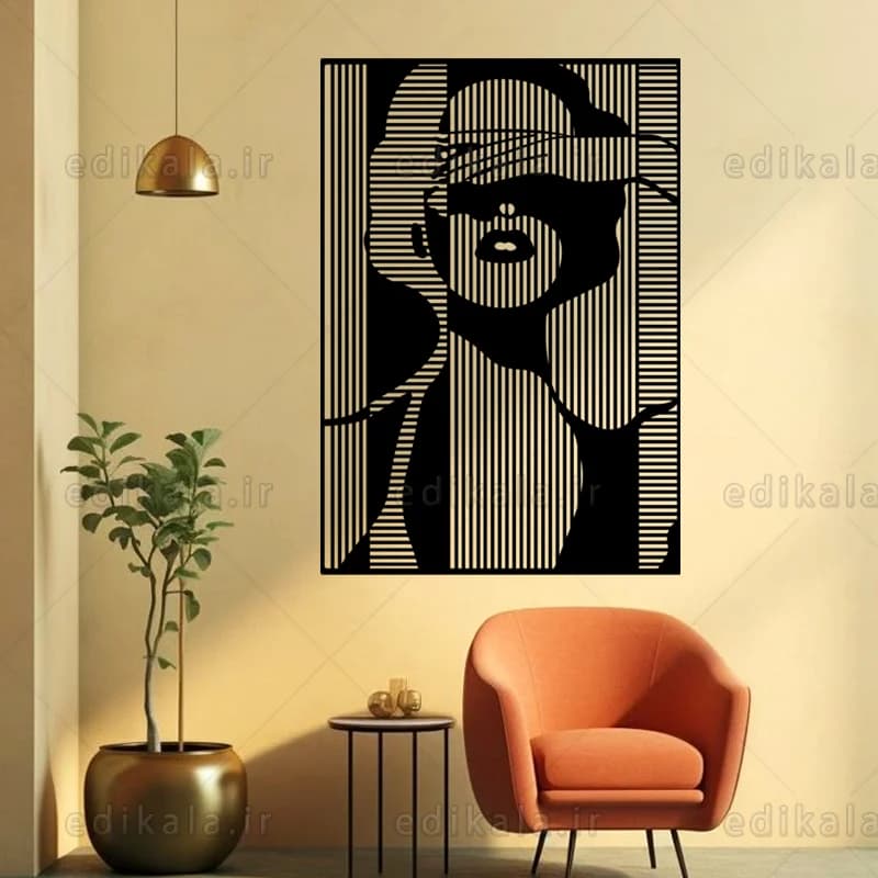 آینه دکوراتیو طرح مریلین مونرو (Marilyn Monroe) شماره 1 در پنج رنگ و ابعاد انتخابی+فایل کورل