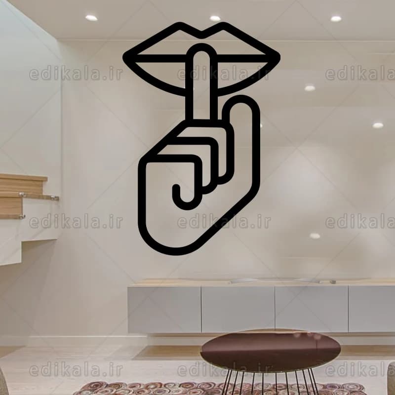 آینه دکوراتیو طرح دست و لب شماره 1 در پنج رنگ و ابعاد انتخابی+فایل کورل — تصویر ۵