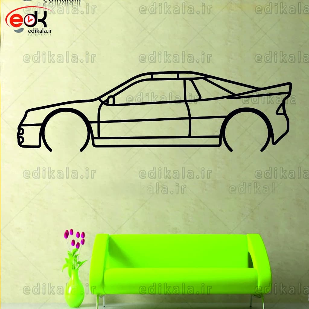 تابلو طرح ماشین فورد شماره 30 با چراغ نئون+آداپتور+با انتخاب سایز و جنس دلخواه — تصویر ۶