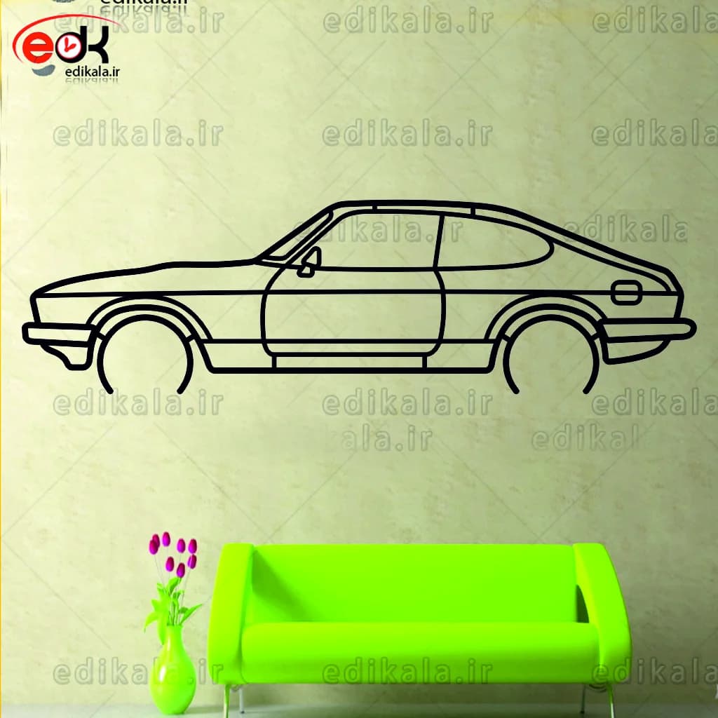 تابلو طرح ماشین فورد شماره 29 با چراغ نئون+آداپتور+با انتخاب سایز و جنس دلخواه