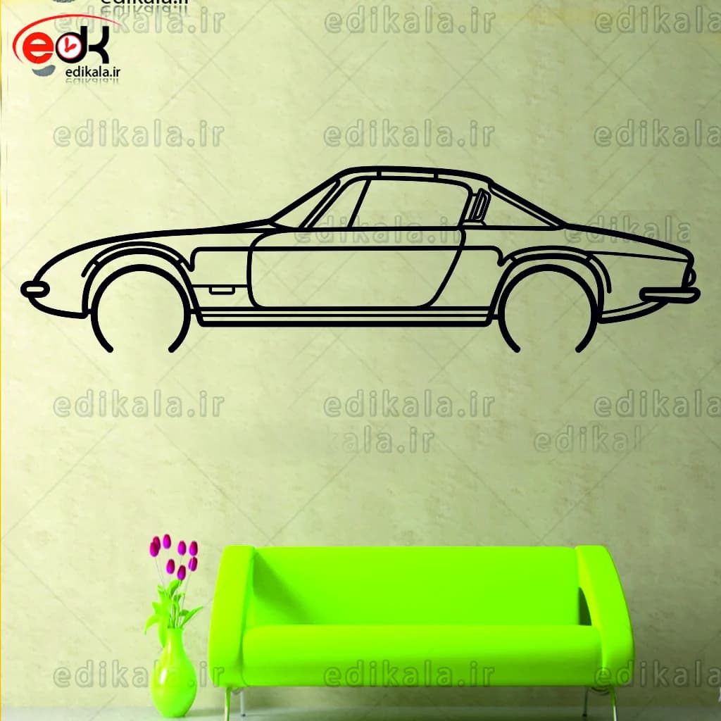 تابلو طرح ماشین Lotus شماره 4 با چراغ نئون+آداپتور+با انتخاب سایز و جنس دلخواه — تصویر ۶