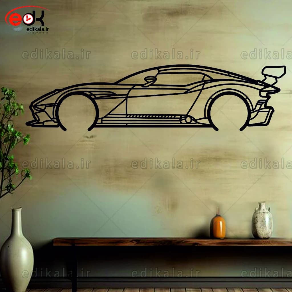 تابلو طرح ماشین Aston Martin شماره 3 با چراغ نئون+آداپتور+با انتخاب سایز و جنس دلخواه — تصویر ۴