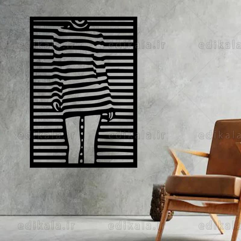 آینه دکوراتیو طرح دختر شماره 2 در پنج رنگ و ابعاد انتخابی+فایل کورل — تصویر ۳