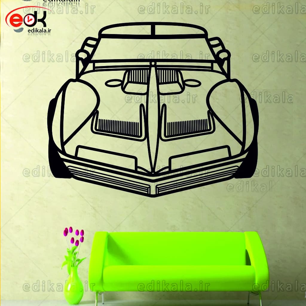 تابلو طرح ماشین شورلت شماره 22 با چراغ نئون+آداپتور+با انتخاب سایز و جنس دلخواه — تصویر ۳
