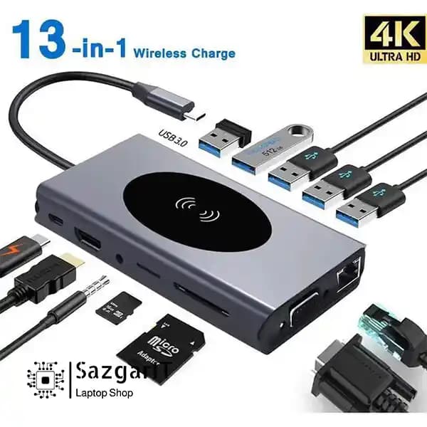 هاب USB-C سیزده کاره 13 in 1 Type-C Hub EXPO — تصویر ۹
