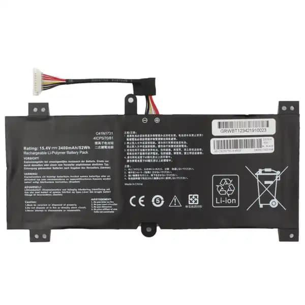 باتری لپ تاپ ایسوس پلیمری ASUS ROG GL504 – C41N1731 – 4Cell – 3400mAh — تصویر ۲