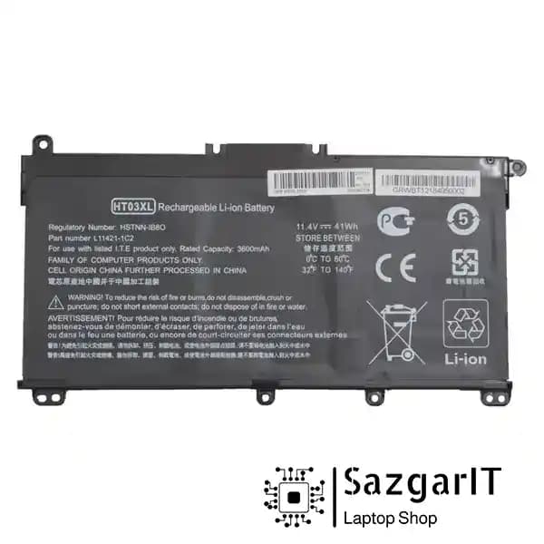 باتری لپ تاپ اچ پی 3 سلولی پلیمری HP – HT03XL – 3400mAh