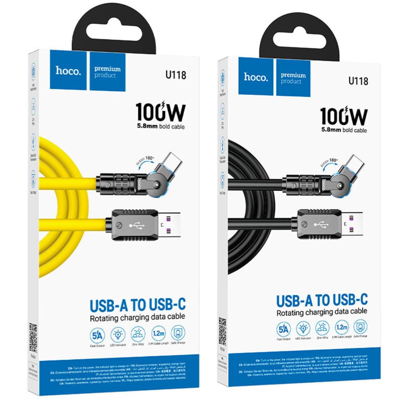 کابل USB به تایپ سی هوکو Hoco مدل U118 توان 100 وات 1.2 متر — تصویر ۹