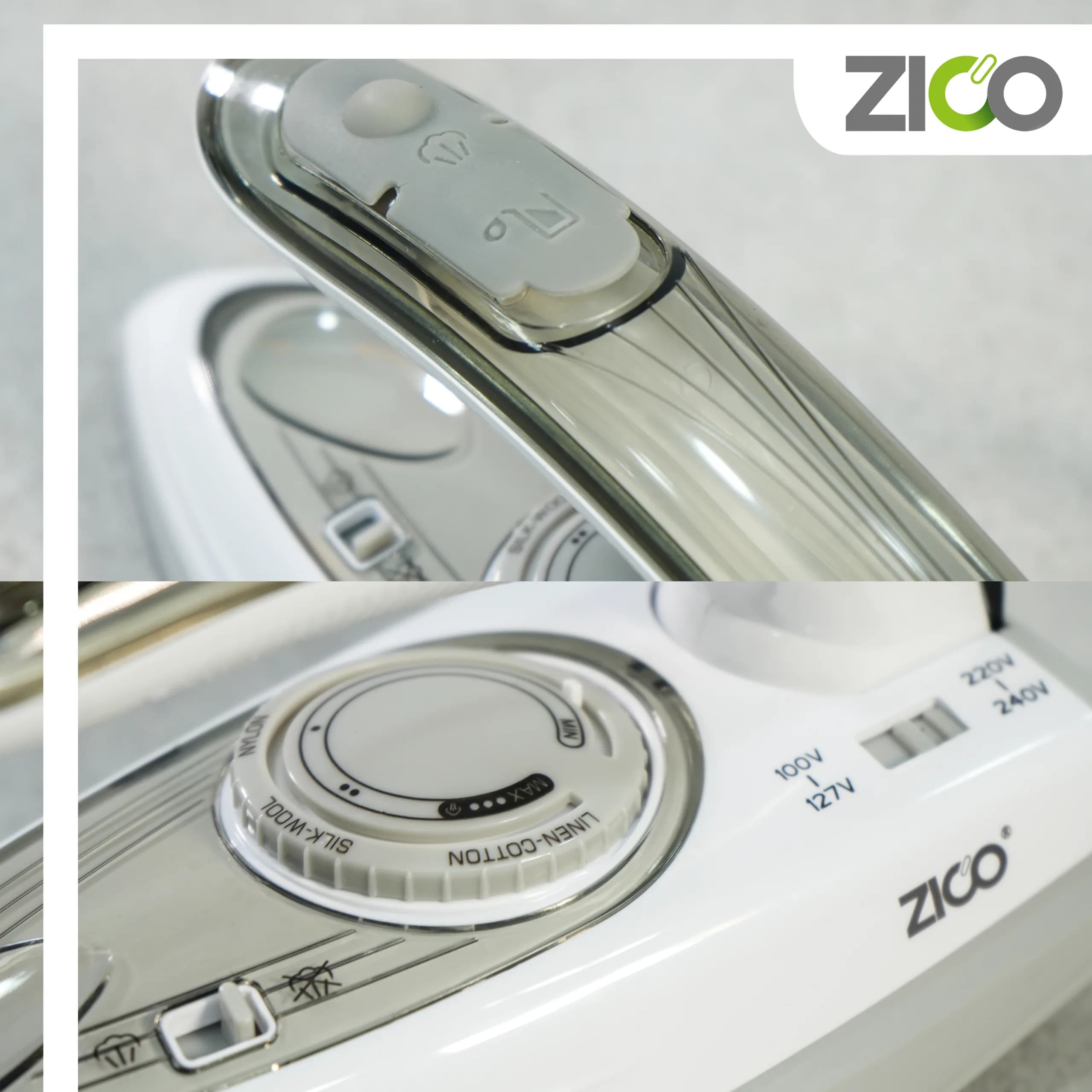 اتو بخار مسافرتی زیکو مدل ZC-2055 — تصویر ۳