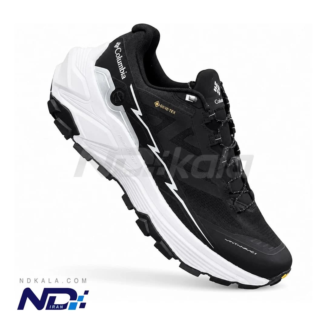 کتونی ویتنامی کلمبیا مدل Vitesse OutDry BOA گورتکس ضد آب A با زیره ویبرام با جعبه بارکد دار (رنگ مشکی زیره سفید)