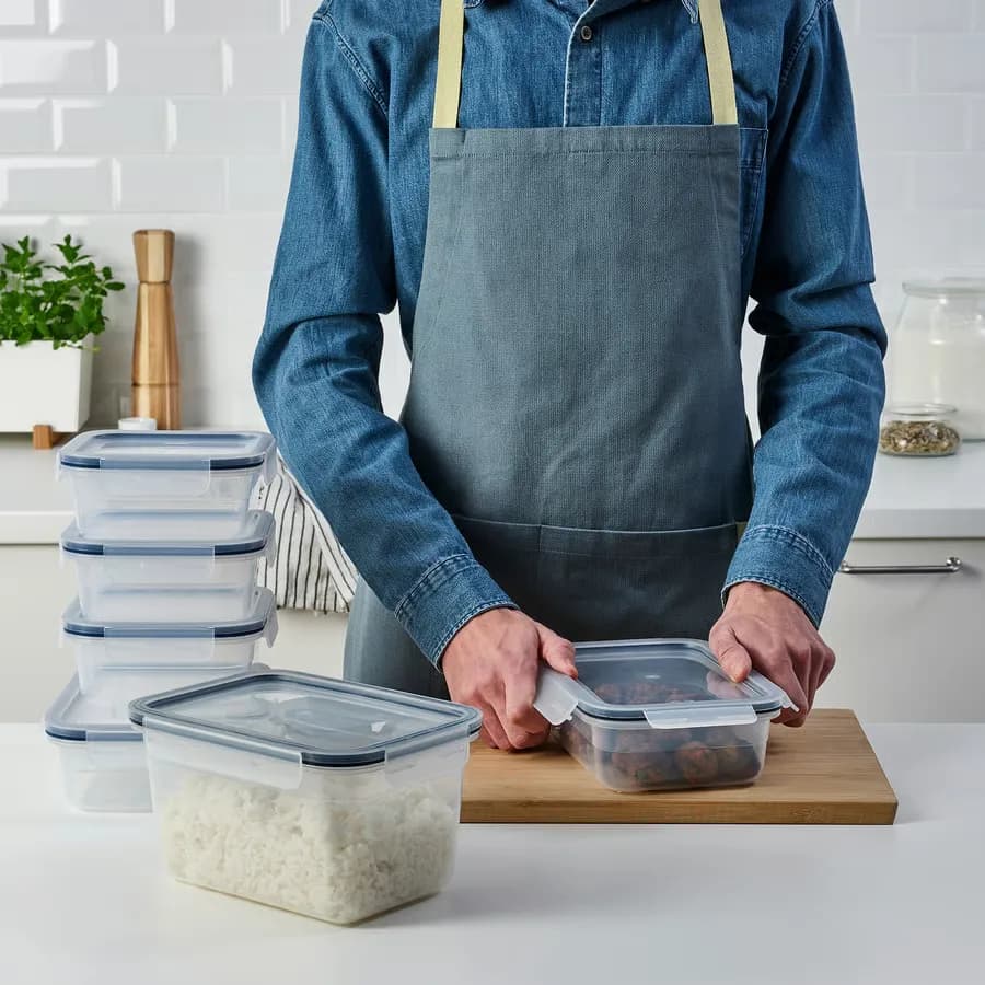 مجموعه 6 عددی ظرف غذا با درب پلاستیکی ایکیا مدل IKEA 365+ — تصویر ۵