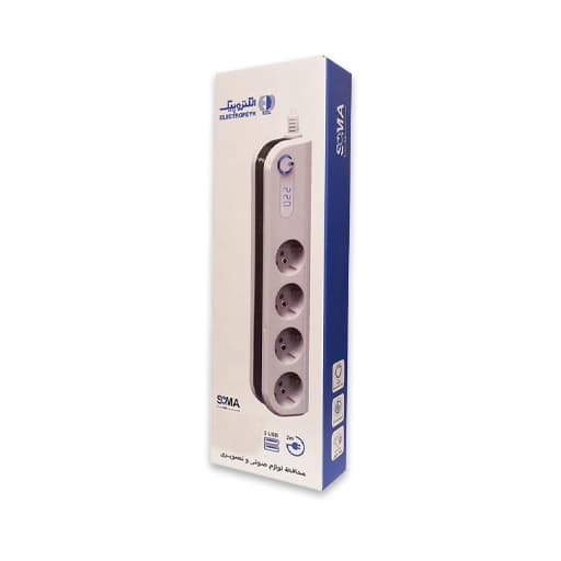 چند راهی برق محافظ دار سوما 1299 با USB الکتروپیک — تصویر ۳