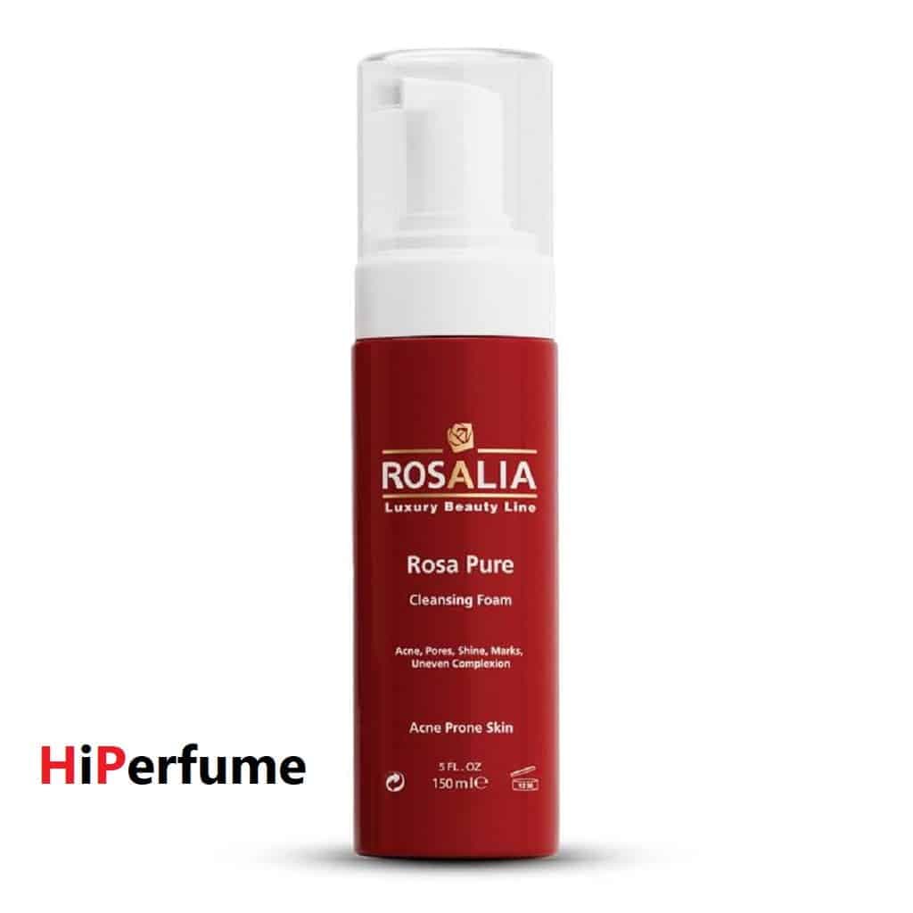 فوم شستشو پوست چرب و مستعد آکنه رزالیا مدل Rosa Pure حجم 150 میلی لیتر