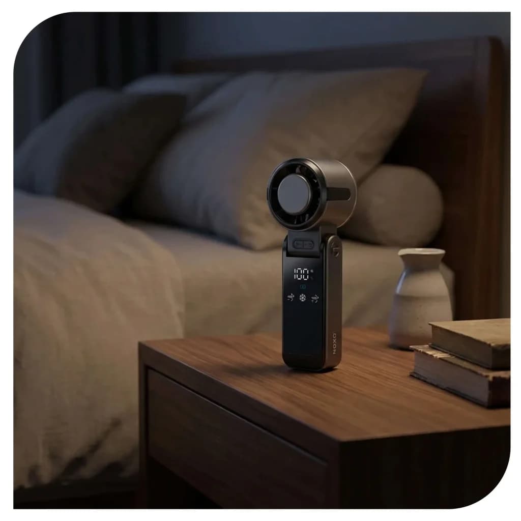 پنکه دستی تاشو نوکسو مدل FAN‑N1 | خنک‌ کننده قوی 29000 دور در دقیقه با باتری 3600 میلی‌آمپر — تصویر ۶