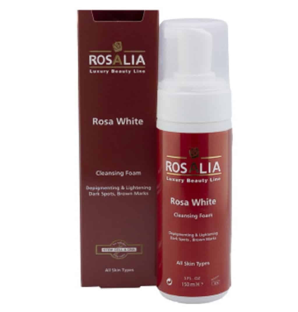 فوم شستشو روشن کننده رزالیا مدل Rosa White حجم 150 میلی لیتر — تصویر ۳