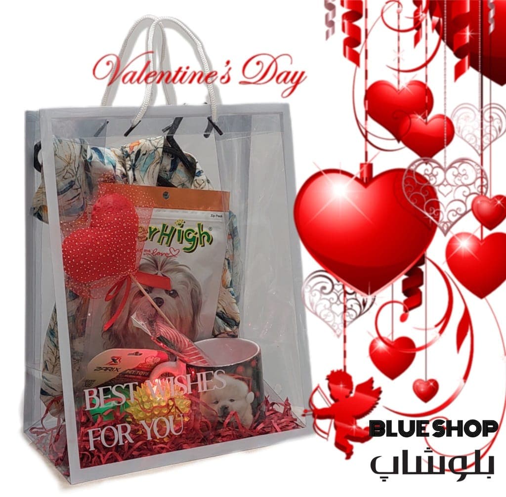 پک ولنتاین مخصوص سگ نژاد کوچک بلوشاپ Valentine