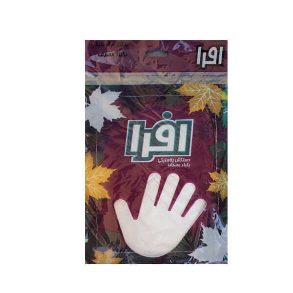 دستکش پلاستیکی یکبار مصرف ۱۰۰ عددی