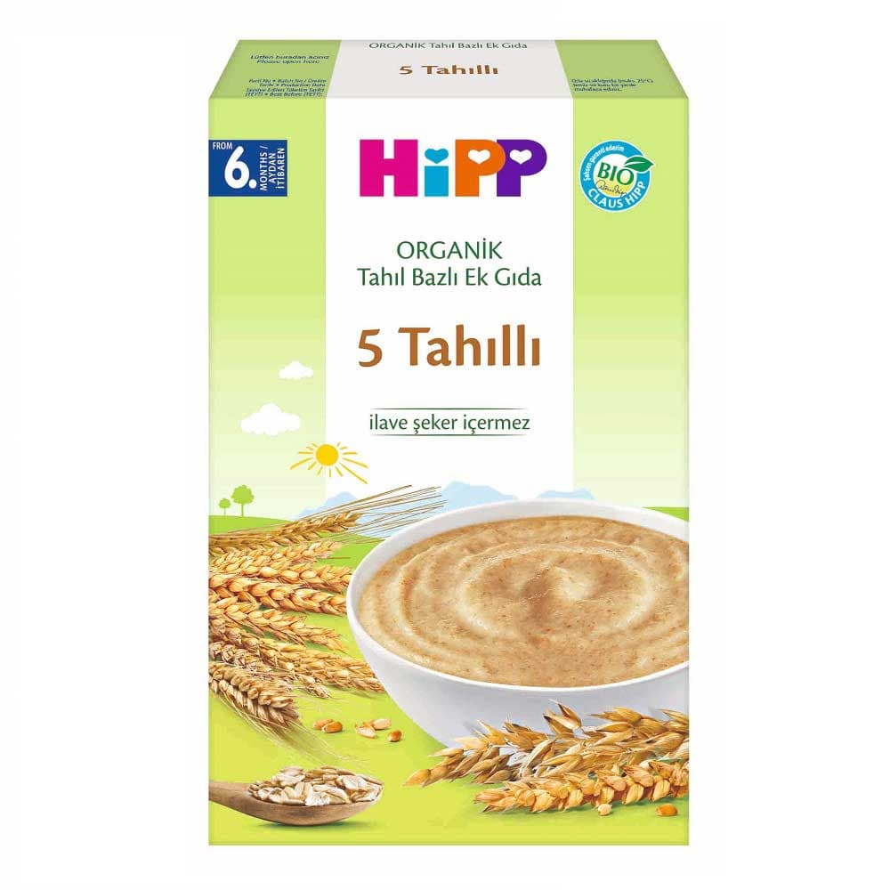 سرلاک روز بدون شیر hipp هیپ 5 غله
