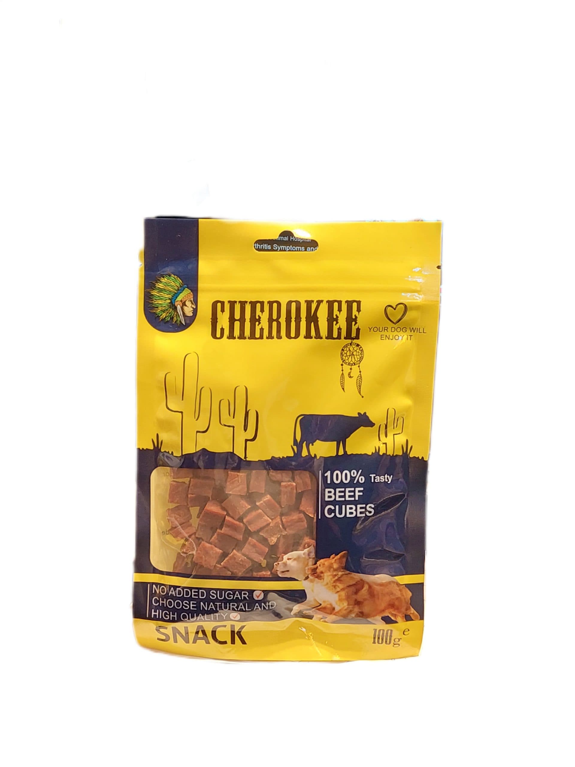تشویقی سگ چروکی CHEROKEE بلژیکی با طعم گوشت گاو