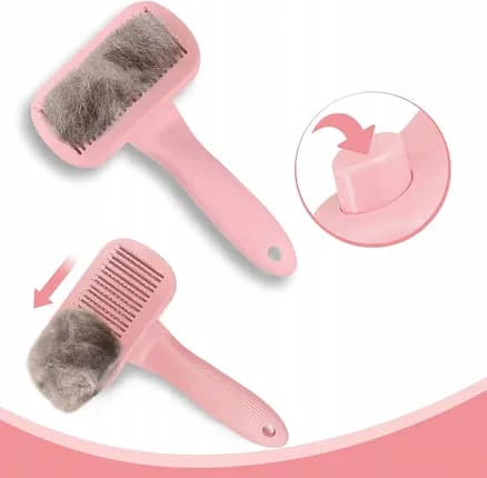 برس حیوانات سگ و گربه با دکمه تخلیه مو PET NEEDLE — تصویر ۶