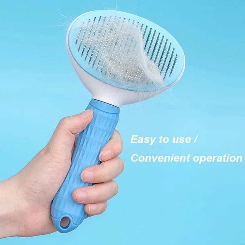 برس سگ و گربه مدل بیضی دکمه تخلیه دار کلین (CLEAN) — تصویر ۱۱
