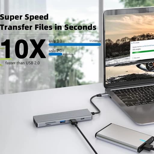 هاب 9 پورت USB-C مدل HB038 — تصویر ۳