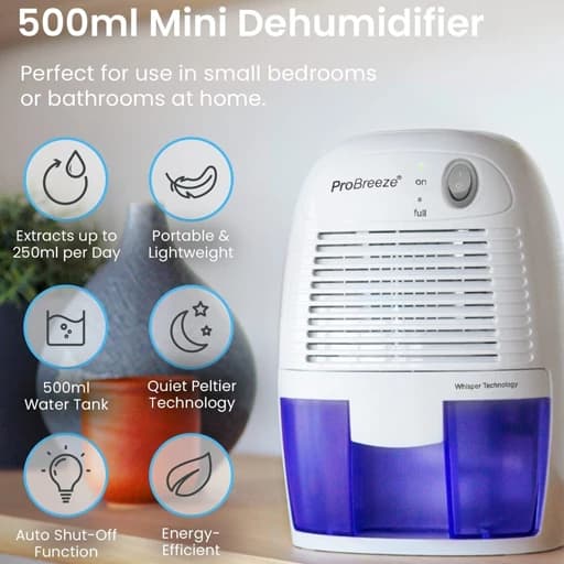 رطوبت گیر Pro Breeze ظرفیت ۵۰۰ میلی لیتر — تصویر ۳